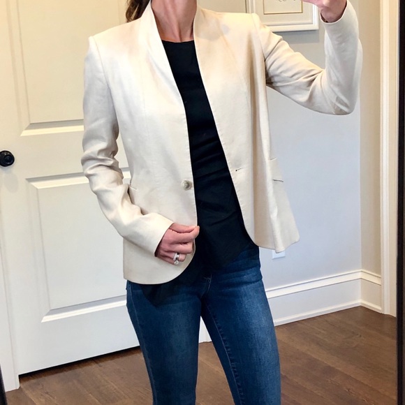 Theory Jackets & Blazers - 🎉HP🎉!!! THEORY Tan Linen Blazer